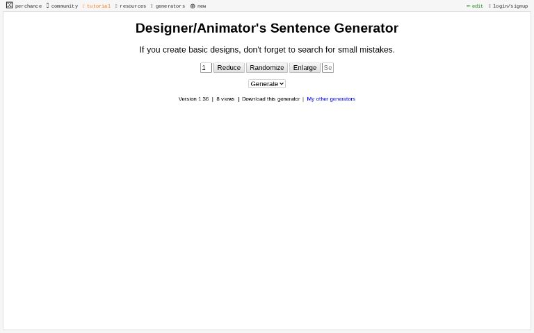 designer-animator-s-sentence-generator-perchance