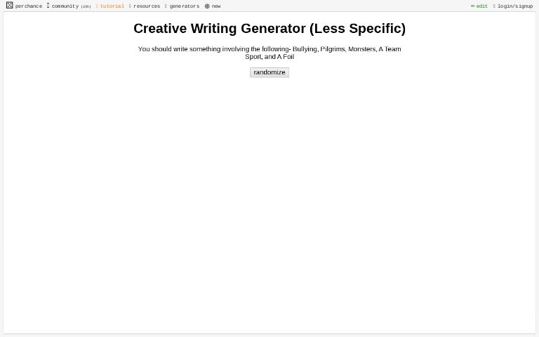 free creative writing generator