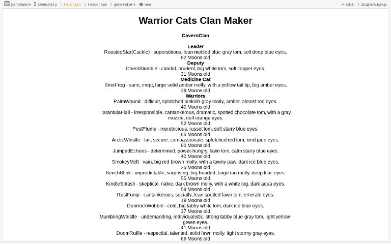 warrior-cats-clan-maker-perchance-generator