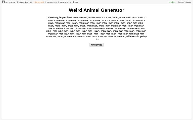 weird-animal-generator-perchance