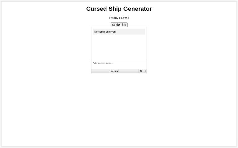 Cursed Ship Generator ― Perchance
