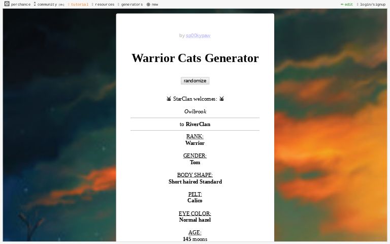 warrior-cats-generator