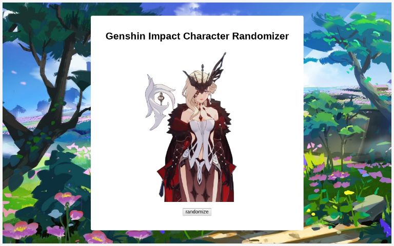 Genshin Impact Character Randomizer ― Perchance Generator