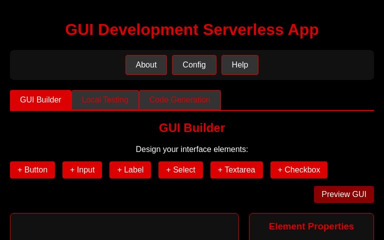 GUI Development Serverless App ― Perchance Generator