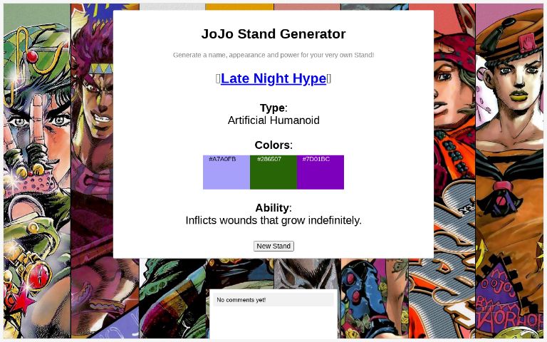 JJBA Stand Generator