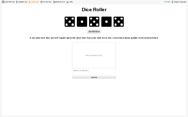 Dice Roller ― Perchance Generator