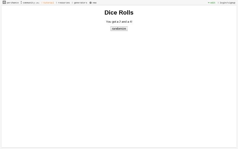 Dice Rolls ― Perchance Generator