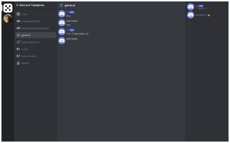 Discord Template ― Perchance Generator