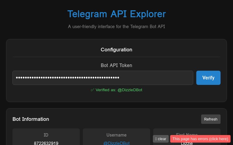 Telegram API Explorer ― Perchance Generator