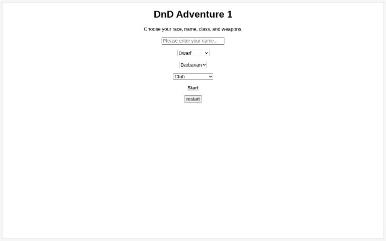 DnD Adventure 1 ― Perchance Generator