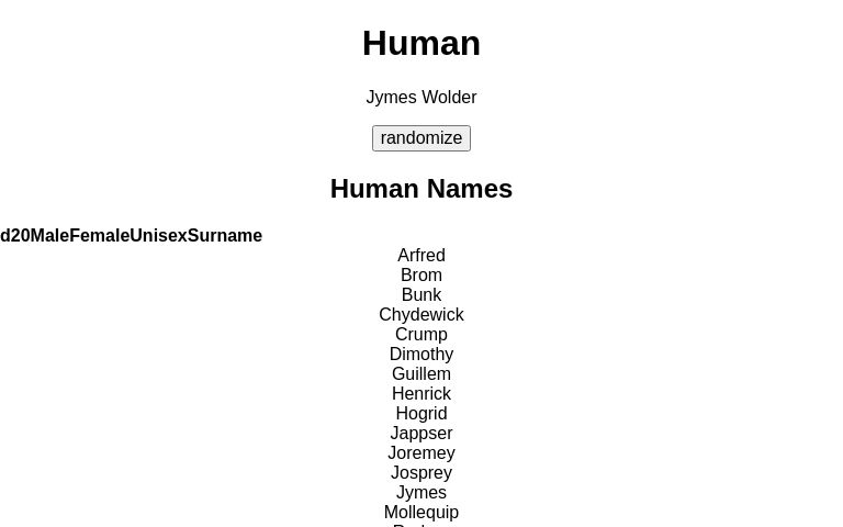 Human ― Perchance Generator