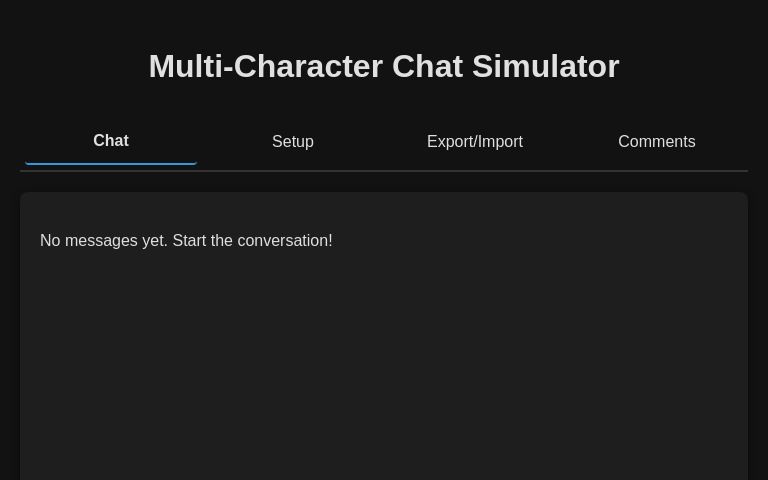 Multi-Character Chat Simulator