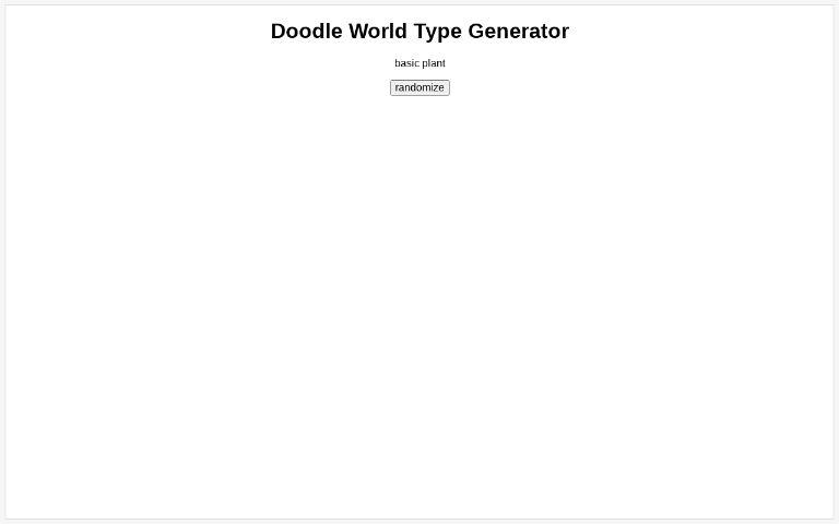 Doodle World Type Generator