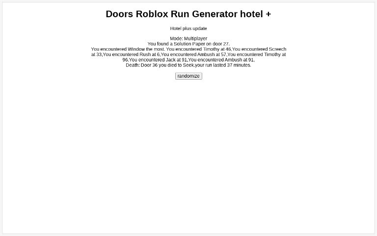 I have made names for all the Rooms entities: : r/doors_roblox