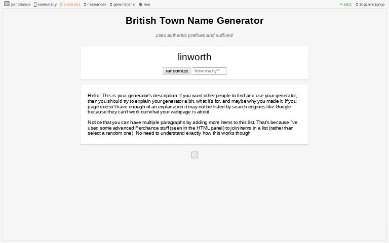 British Town Name Generator Perchance