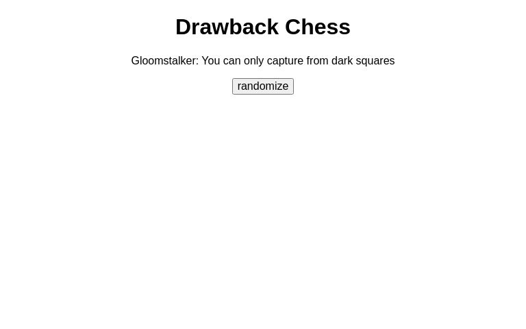 Drawback Chess ― Perchance Generator