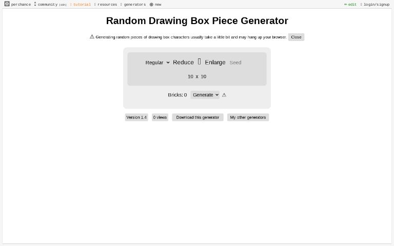 Random Drawing Box Piece Generator
