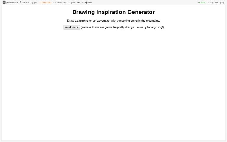 Drawing Inspiration Generator ― Perchance