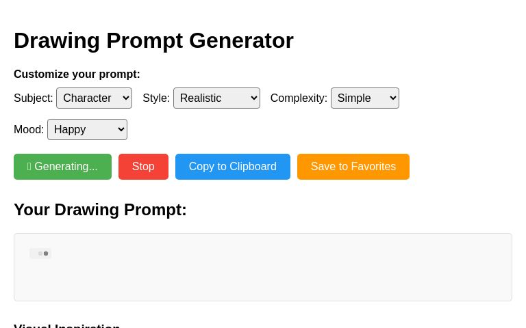 Drawing Prompt Generator