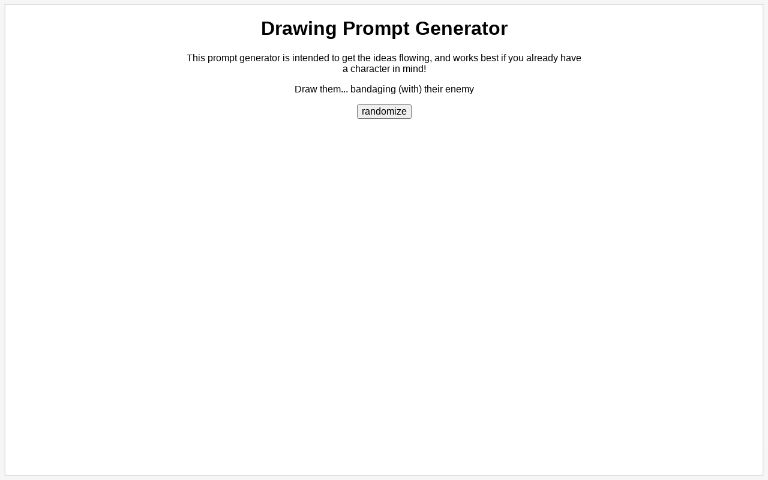 Drawing Prompt Generator
