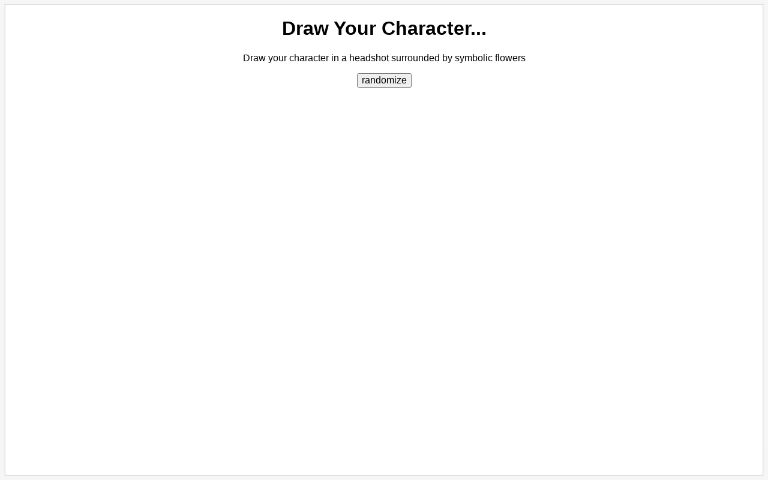 Draw Your Character... ― Perchance Generator