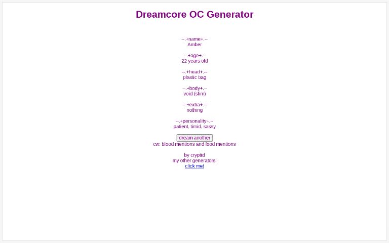 Make your dreamcore OC!!