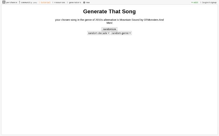 Generate That Song