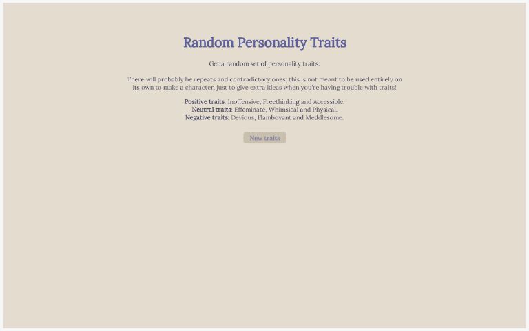 random-personality-traits-perchance-generator