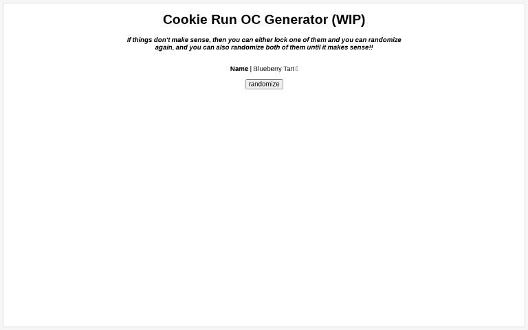 Cookie Run OC Generator (WIP)