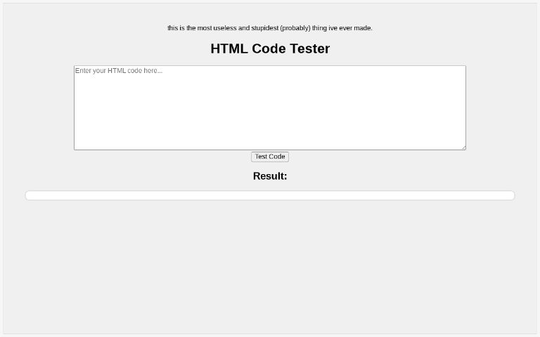 HTML Code Tester ― Perchance Generator
