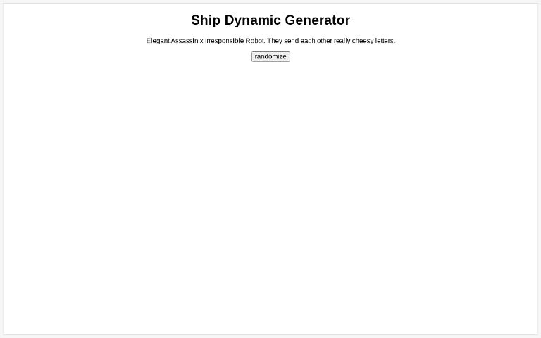 Ship Dynamic Generator