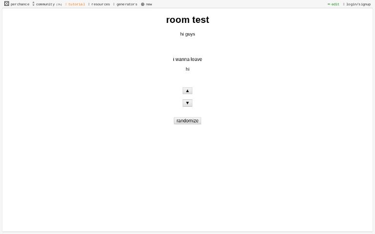 room test ― Perchance Generator
