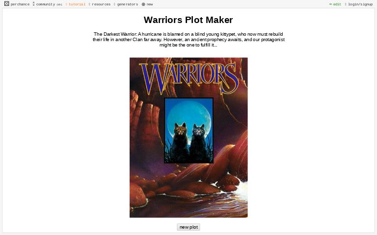 warriors-plot-maker-perchance-generator