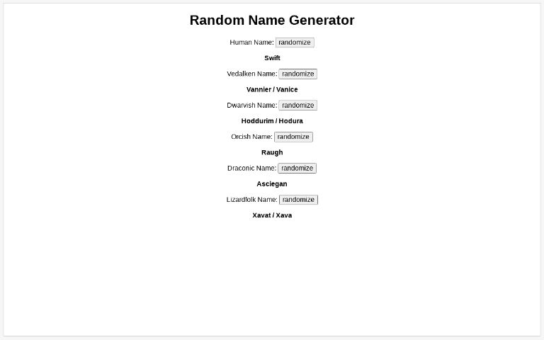 Random Name Generator