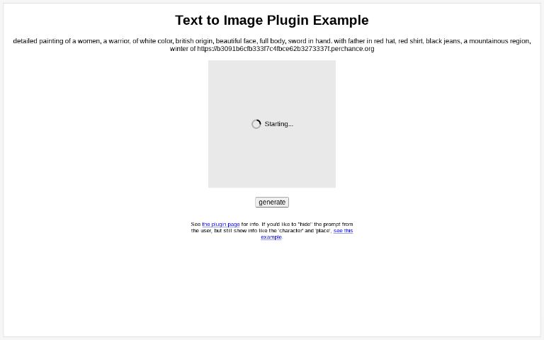 Text to Image Plugin Example