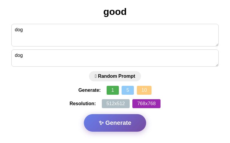 good ― Perchance Generator