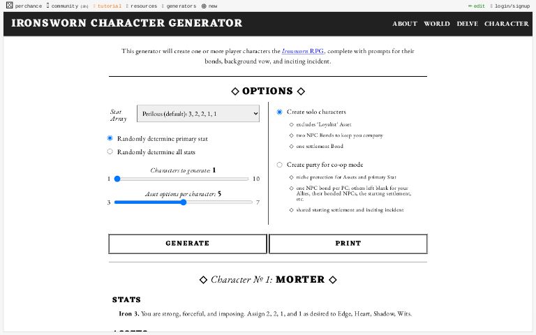 Recently Updated Generators ― Perchance