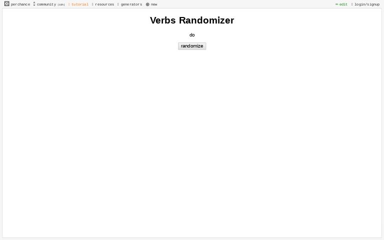 verbs-randomizer-perchance-generator