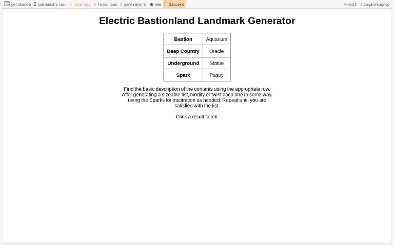 Electric Bastionland Landmark Generator
