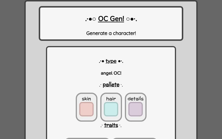 .∙• OC Gen! •∙.