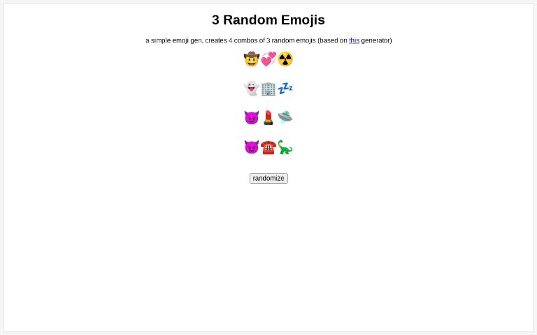 3 Random Emojis ― Perchance Generator