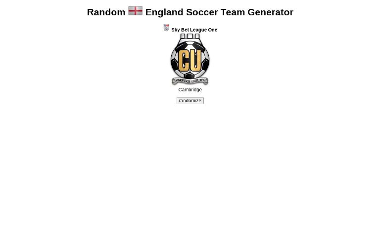 random-england-soccer-team-generator