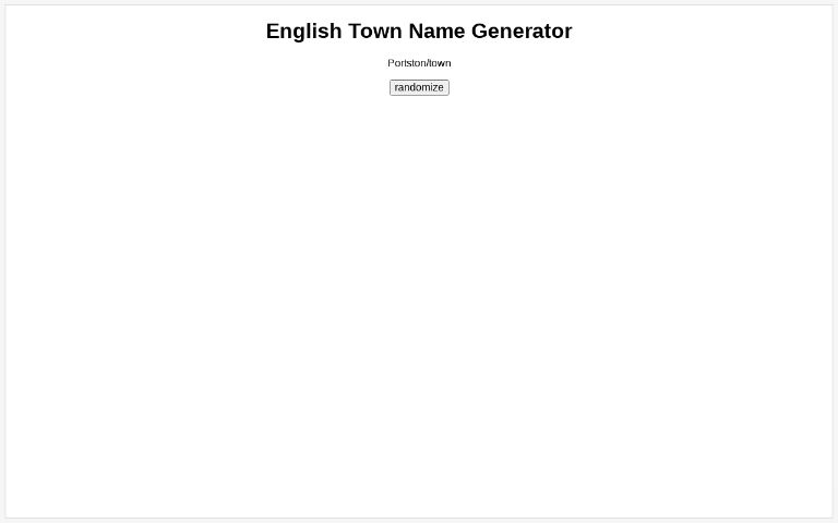 english-town-name-generator