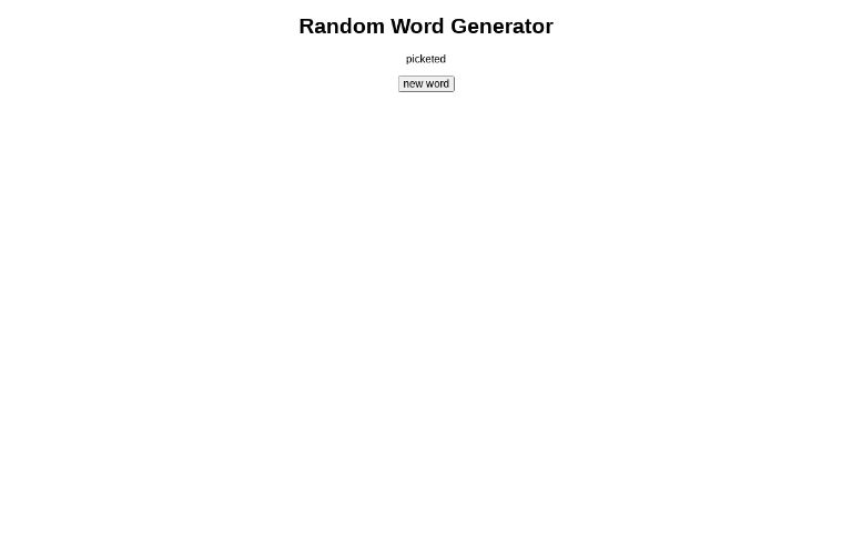 Random Word Generator