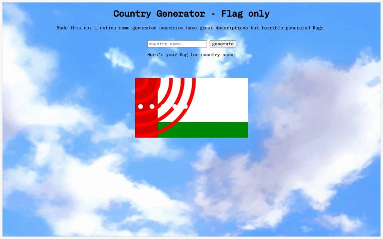 Country Generator - Flag only