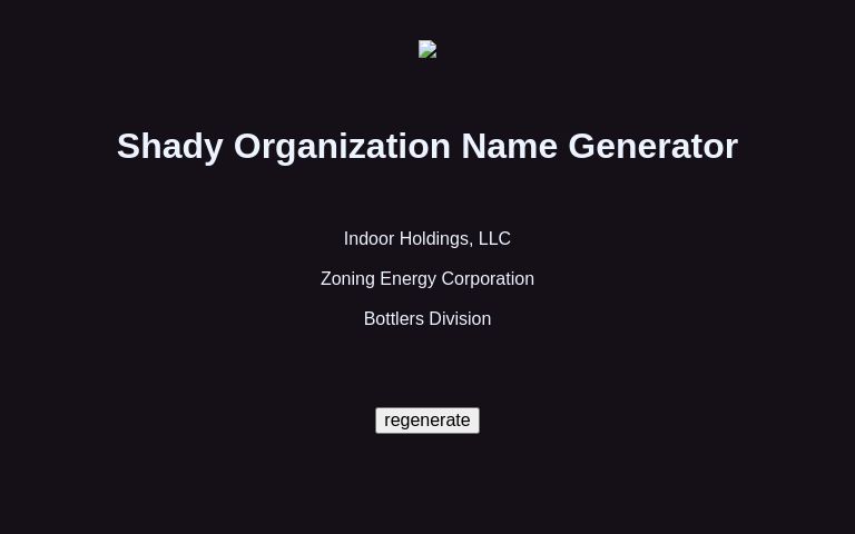 Shady Organization Name Generator