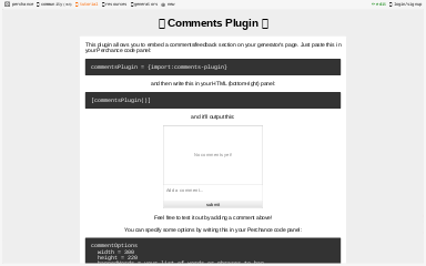 💬 Comments Plugin 💬