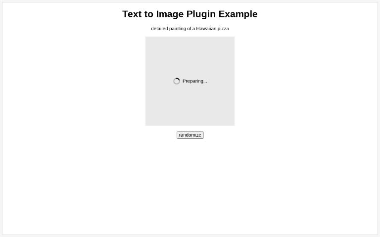 Text to Image Plugin Example