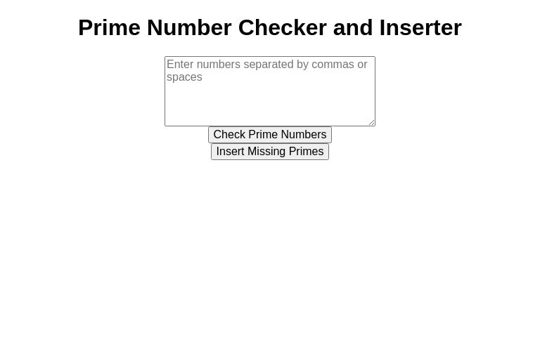Prime Number Checker and Inserter ― Perchance Generator