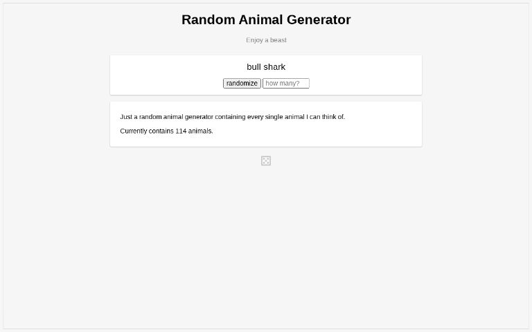 Random Animal Generator